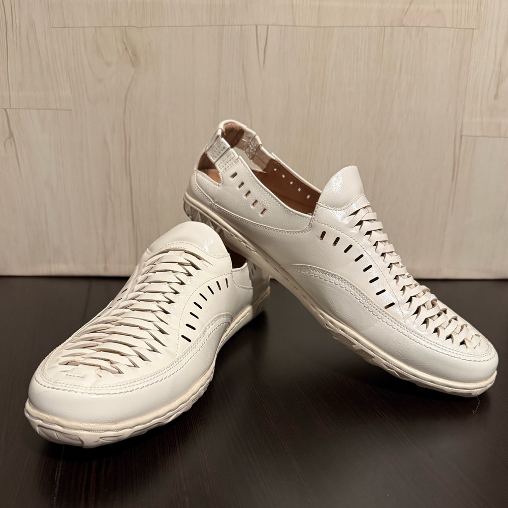 Stacy Adams Ibiza Slip On White Woven Loafer Men’s Size 8 Lightweight Casual